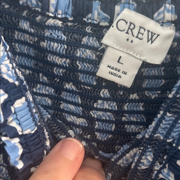 J. Crew Blue and White Floral Casual Nap Dress - Picture 2 of 5